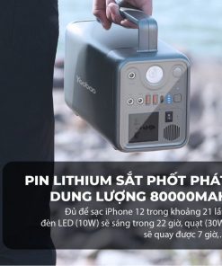 Trạm Sạc Dự Phòng Yoobao EN300WLPD 220V - 72,000mAh, Cổng Điện 220V/300W, cho quạt đèn, Tích Hợp Đèn Pin cho dã ngoại