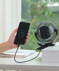 Quạt Tích Điện Đế Kẹp Yoobao F8 – 3in1: Quạt, Đèn LED & Sạc Dự Phòng 8000mAh