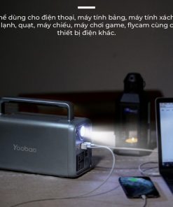 Trạm Sạc Dự Phòng Yoobao EN300WLPD 220V - 72,000mAh, Cổng Điện 220V/300W, cho quạt đèn, Tích Hợp Đèn Pin cho dã ngoại