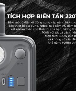 Trạm Sạc Dự Phòng Yoobao EN300WLPD 220V - 72,000mAh, Cổng Điện 220V/300W, cho quạt đèn, Tích Hợp Đèn Pin cho dã ngoại