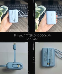 Pin Sạc Dự Phòng Yoobao LK-PD20 10000mAh - Sạc Nhanh 2 Cổng 22.5W, Công Nghệ PD20W và QC3.0