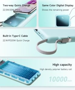 Pin Sạc Dự Phòng 22.5W Yoobao Q13 10000mAh - Cổng Sạc Nhanh, Màn Hình Hiển Thị, Cáp Tích Hợp