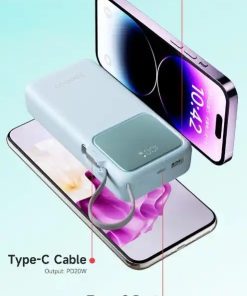 Pin Sạc Dự Phòng Yoobao Q22 20000 mAh – Sạc Nhanh 22.5W, Màn Hình Hiển Thị, Cáp Tích Hợp
