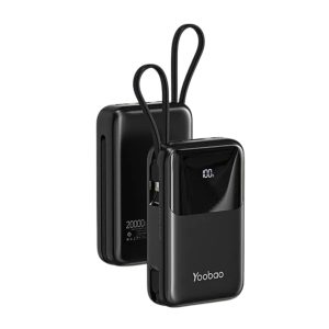 Pin Sạc Dự Phòng 20000mAh YOOBAO LQ20 30W – Công Nghệ Sạc Nhanh PD20W, QC3.0, SCP22.5W, Màn Hình Hiển Thị, Có Kèm Dây Sạc